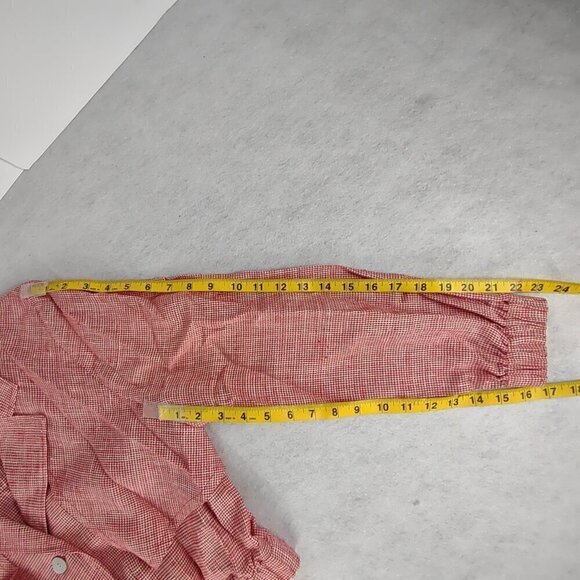 Doncaster Women's Red, White, Houndstooth, Linen Blend, Cropped Jacket Size 4 - Picture 10 of 13